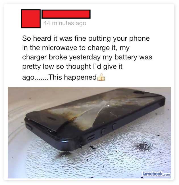 iPhone In Microwave