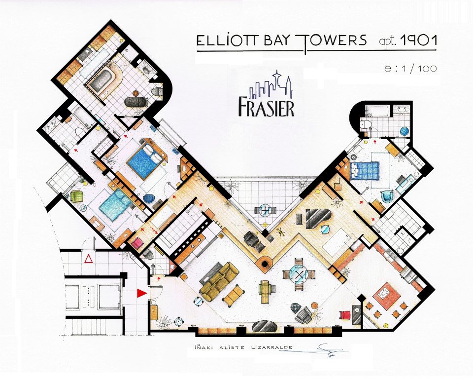 Frasier Apartment Floor Plan