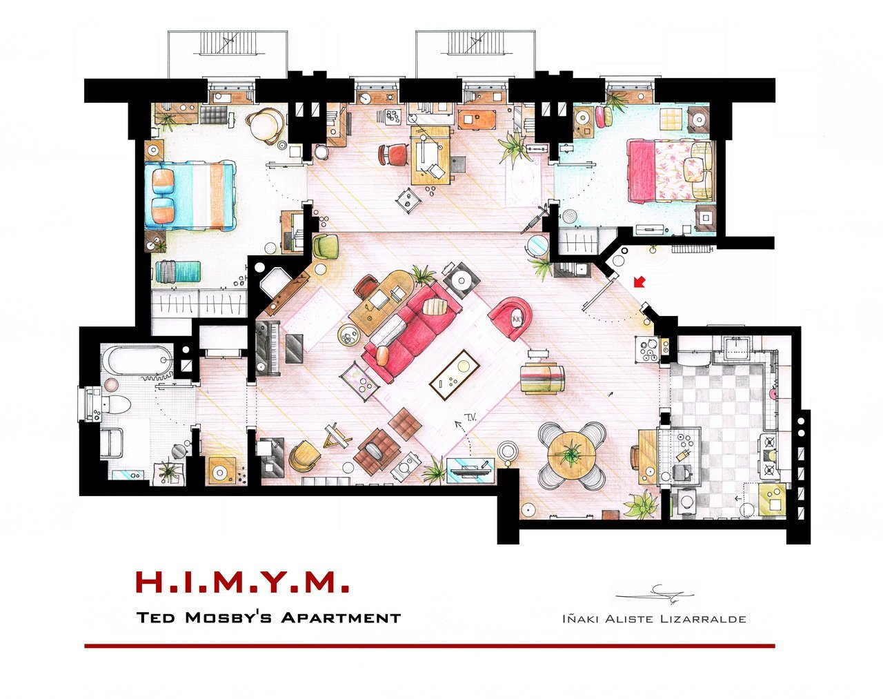 How I Met Your Mother Apartment Floor Plan