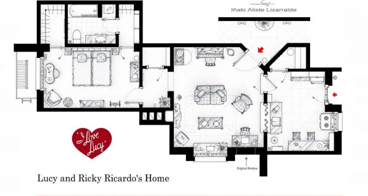 I Love Lucy Apartment Floor Plan