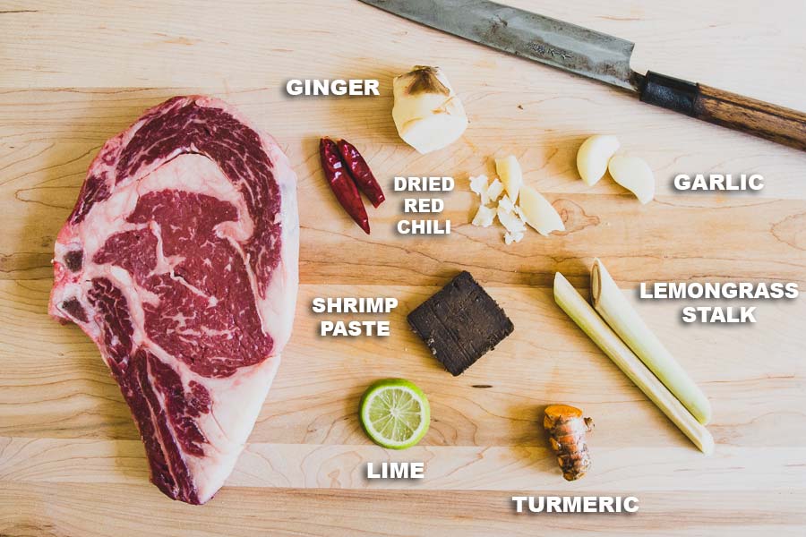 Malaysian Steak Ingredients