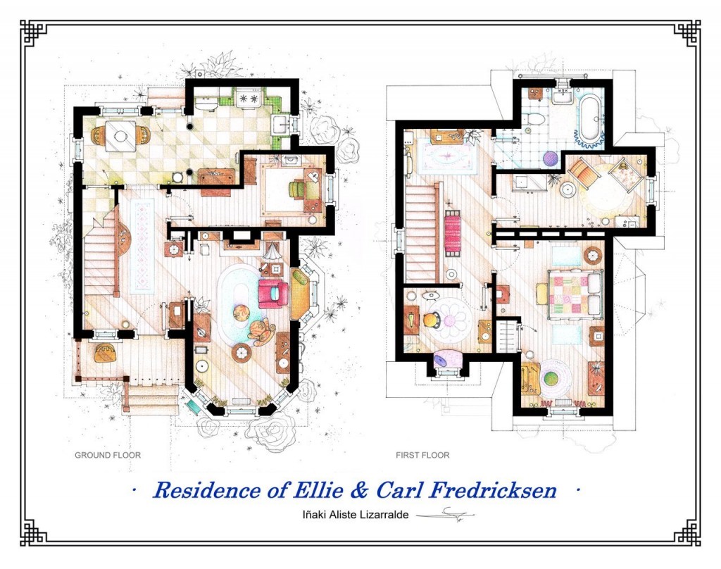 accurate-floor-plans-of-15-famous-tv-show-apartments-pixar-up-apartment-floor-plan-viralscape