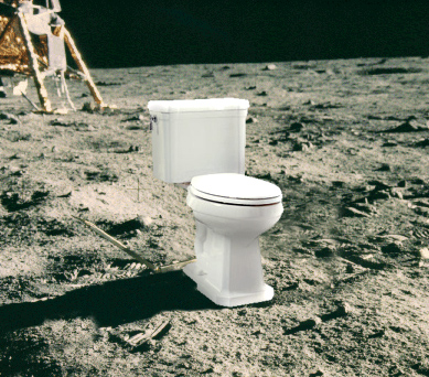 Toilet on Moon