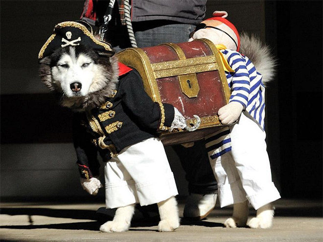 Two Pirates Carrying Treasure