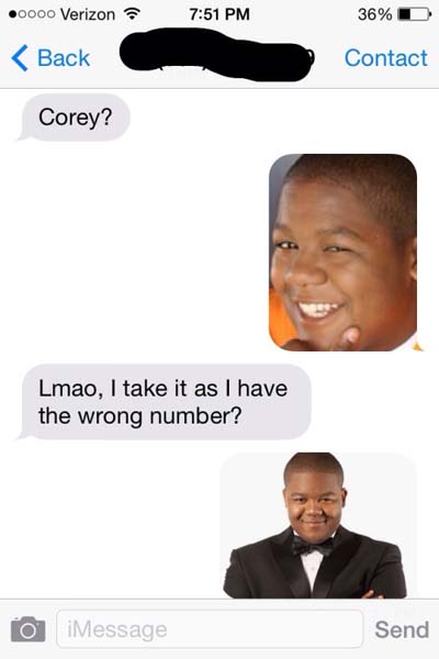 Wrong Number Texts (9)