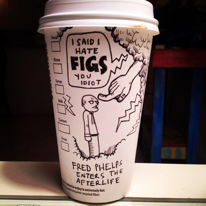 This Guy’s Starbucks Coffee Cup Cartoons Will Perk Up Your Day.