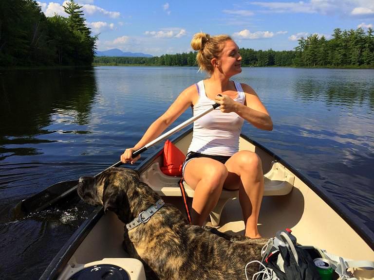 Dog In Canoe