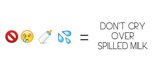 Don't Cry Over Spilled Milk Emoji
