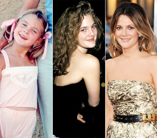 Drew Barrymore Then & Now