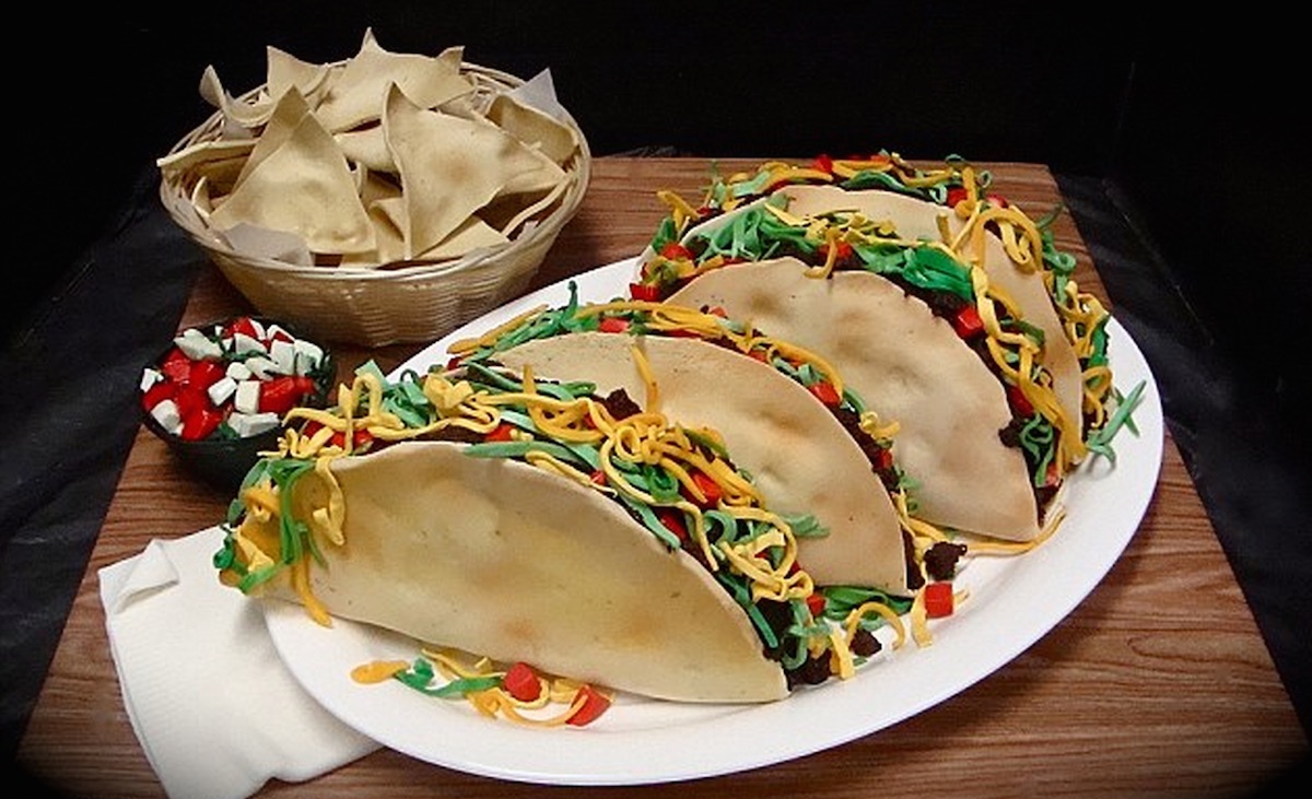 Tacos And Tortilla Chips Cake