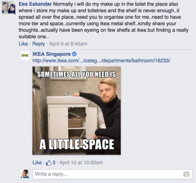 IKEA Facebook Reply 8